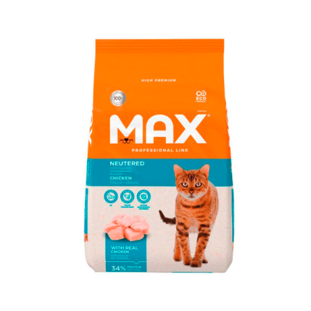 Max Cat Premium Especial Gatos Castrados Pollo