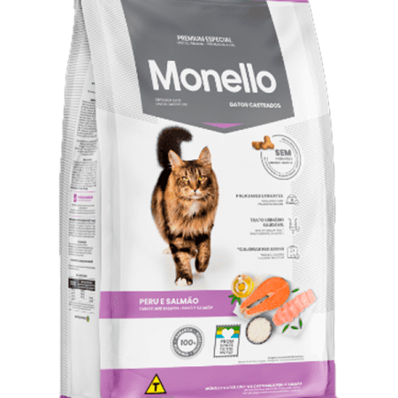 Monello Gato Adulto Castrados Pavo y Salmón